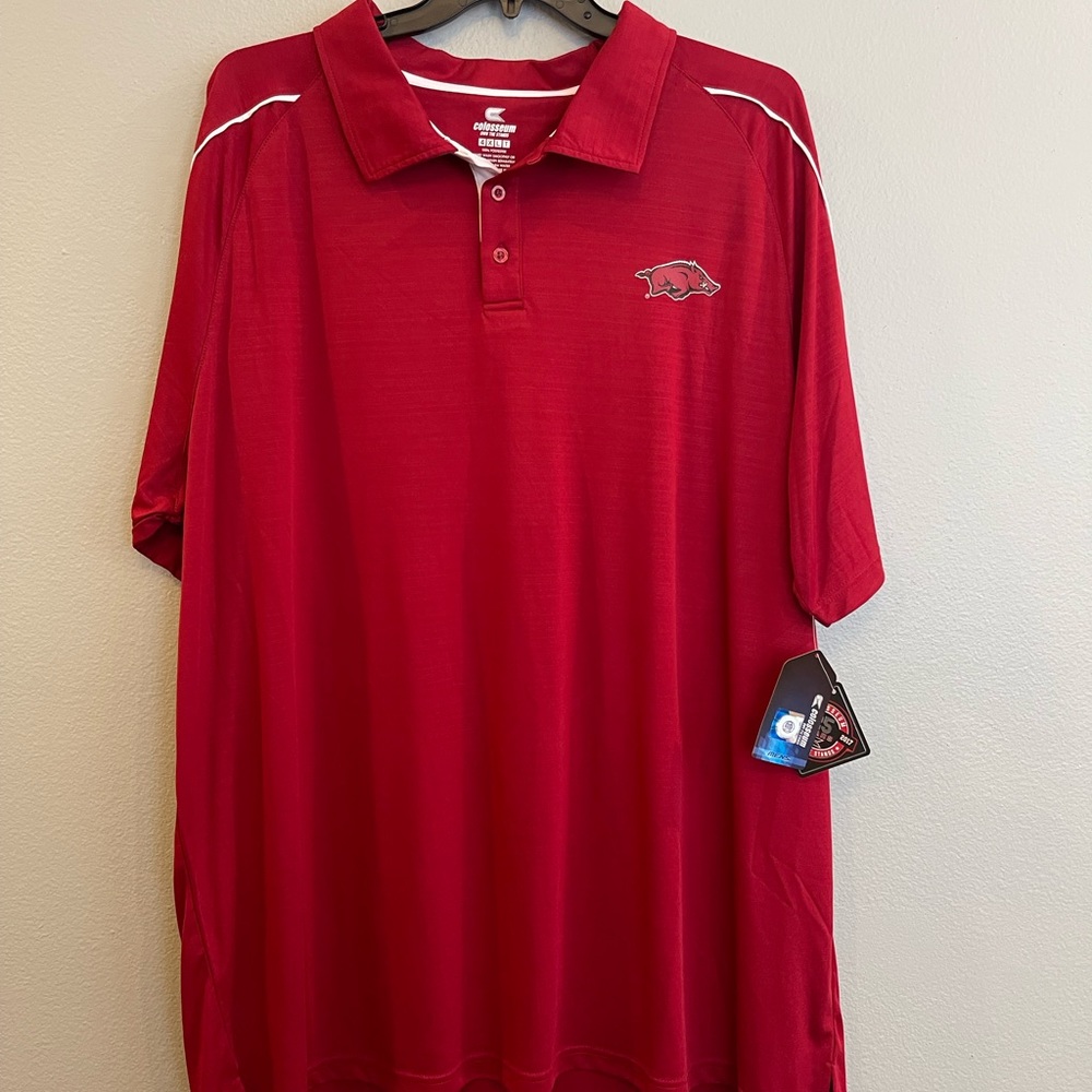 Colosseum Arkansas Razorback 4XLT Golf Polo - BRAND NEW WITH TAGS